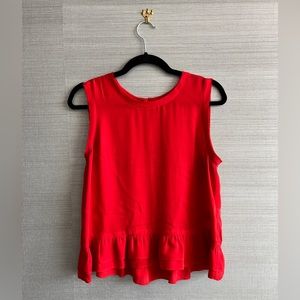 Rebecca Minkoff 💫 EUC 💫 Sleeveless Silk Blouse w/ Ruffle - Size M